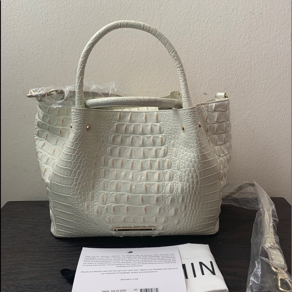 NWT Attached BRAHMIN SMALL MALLORY CRYSTAL MELBOURNE